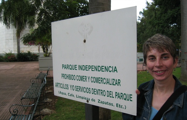 Sign at Parque Independencia